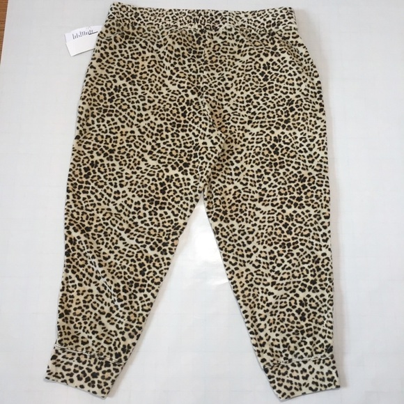 Jessica Simpson Brown Tan Snow Washed Floral Pull on Cropped Ankle Sweatpants - Picture 10 of 14